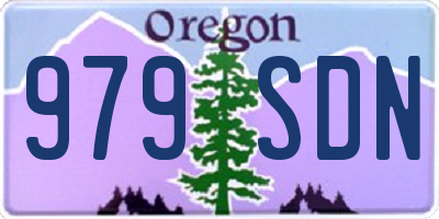 OR license plate 979SDN
