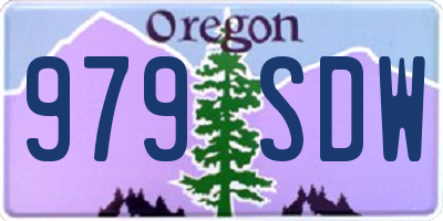 OR license plate 979SDW