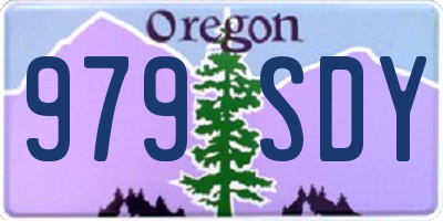 OR license plate 979SDY
