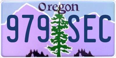 OR license plate 979SEC