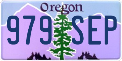 OR license plate 979SEP