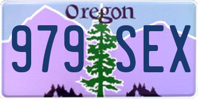 OR license plate 979SEX
