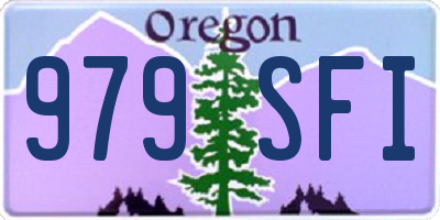 OR license plate 979SFI