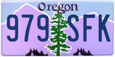OR license plate 979SFK
