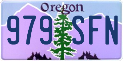 OR license plate 979SFN