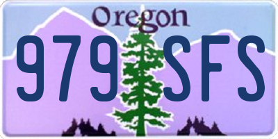 OR license plate 979SFS