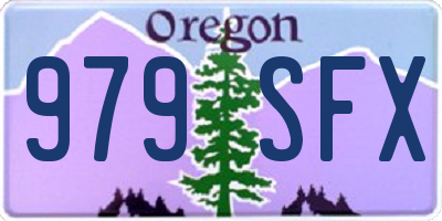 OR license plate 979SFX