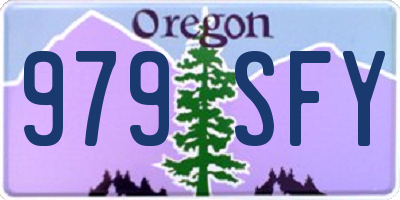 OR license plate 979SFY