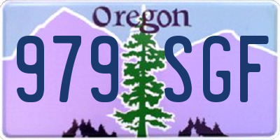 OR license plate 979SGF