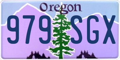 OR license plate 979SGX