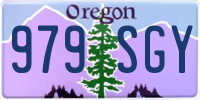 OR license plate 979SGY