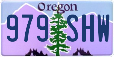 OR license plate 979SHW