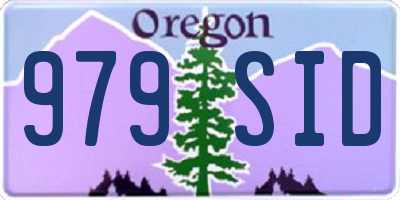 OR license plate 979SID