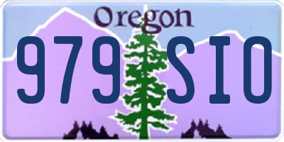 OR license plate 979SIO