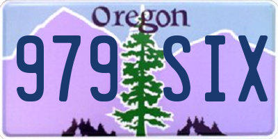 OR license plate 979SIX