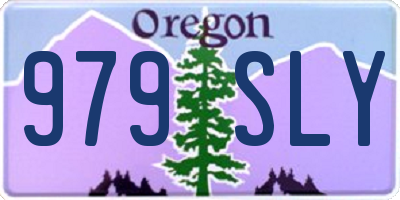 OR license plate 979SLY