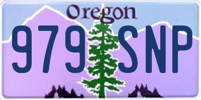 OR license plate 979SNP