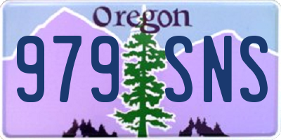 OR license plate 979SNS