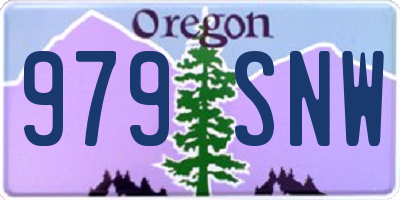 OR license plate 979SNW