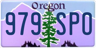 OR license plate 979SPO