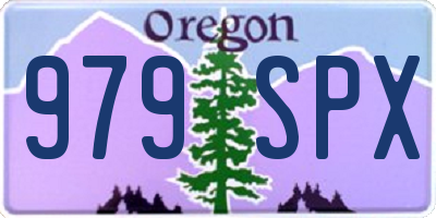 OR license plate 979SPX