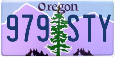 OR license plate 979STY