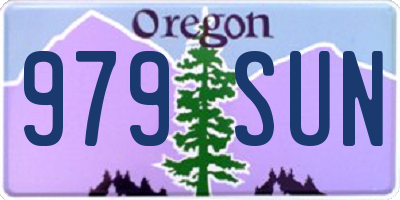OR license plate 979SUN