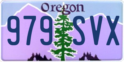 OR license plate 979SVX