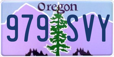OR license plate 979SVY