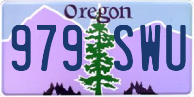 OR license plate 979SWU