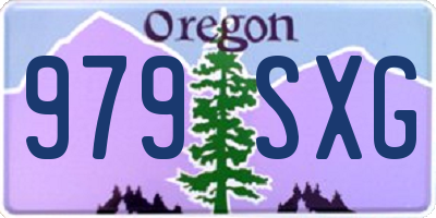 OR license plate 979SXG