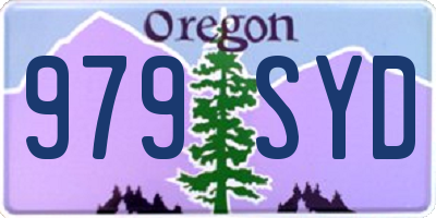 OR license plate 979SYD