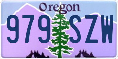 OR license plate 979SZW