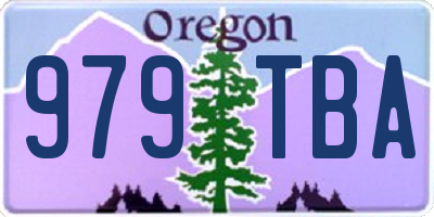 OR license plate 979TBA