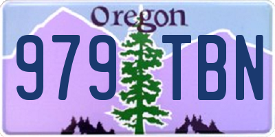 OR license plate 979TBN