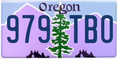 OR license plate 979TBO