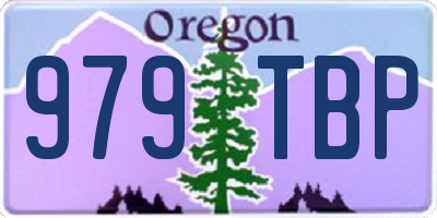 OR license plate 979TBP