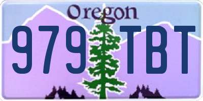 OR license plate 979TBT