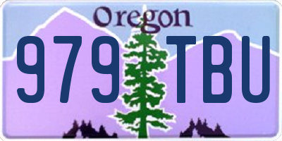 OR license plate 979TBU