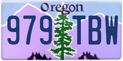 OR license plate 979TBW