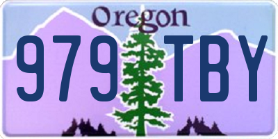OR license plate 979TBY