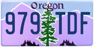 OR license plate 979TDF