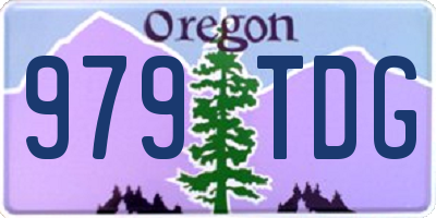 OR license plate 979TDG