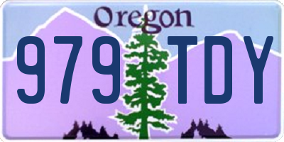 OR license plate 979TDY