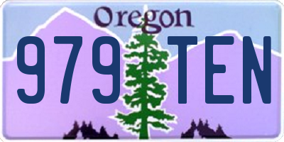 OR license plate 979TEN