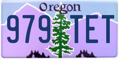 OR license plate 979TET