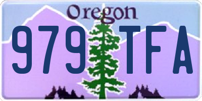 OR license plate 979TFA