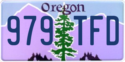 OR license plate 979TFD