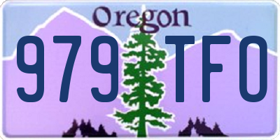 OR license plate 979TFO