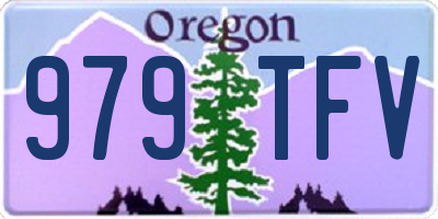 OR license plate 979TFV
